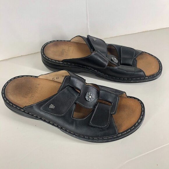 FINN COMFORT Pattaya Black Leather Sandals Sz 42EU / M 9-9.5 / W 11-11.5 - Picture 2 of 13